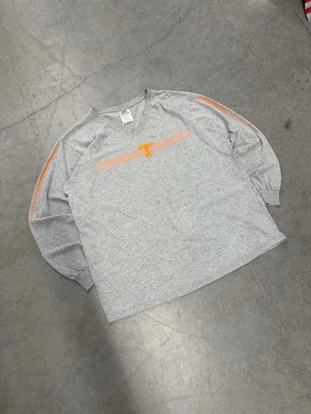 Vintage 90s Nike Tennessee Volunteers Heather Grey Long Sleeve T-Shirt Size XL
